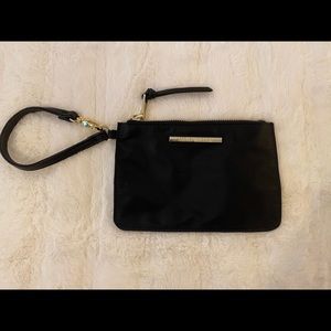 Steve Madden Black Wristlet with Gold Detail